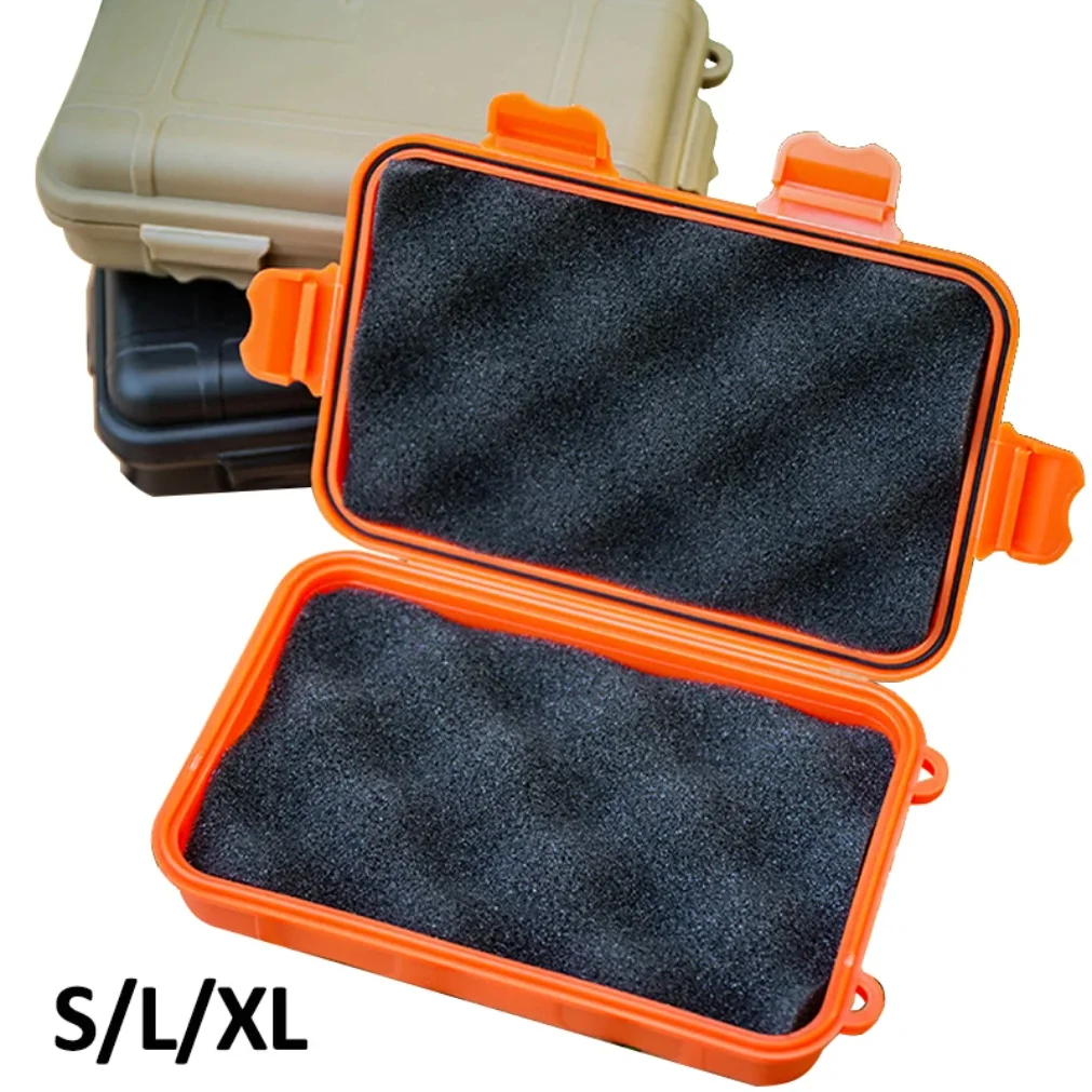 S/L/XL Size Outdoor Plastic Waterproof Sealed Survival Box Container Camping Outdoor Travel Storage Box Fishing Tackle Bag photo 1