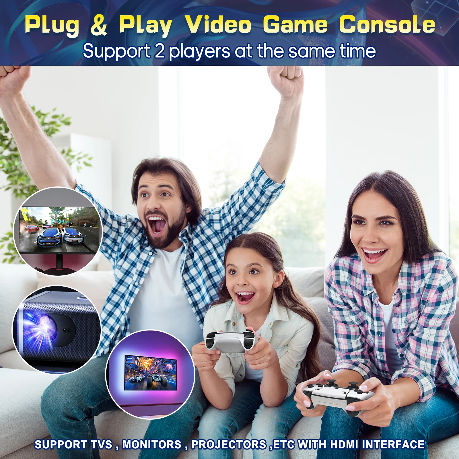M15 4K TV Retro Handheld Game Console Stick 2.4G Dual Wireless Controller 20000+ Classical Games 23 Classic Emulaters photo 3