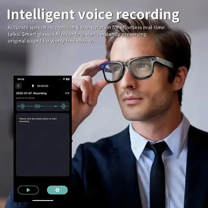 AI Smart Glasses with 8MP Camera Video Recording 100+ Languages Translation Sunglasses Bluetooth Call Music Play Men Women 2026 photo 4