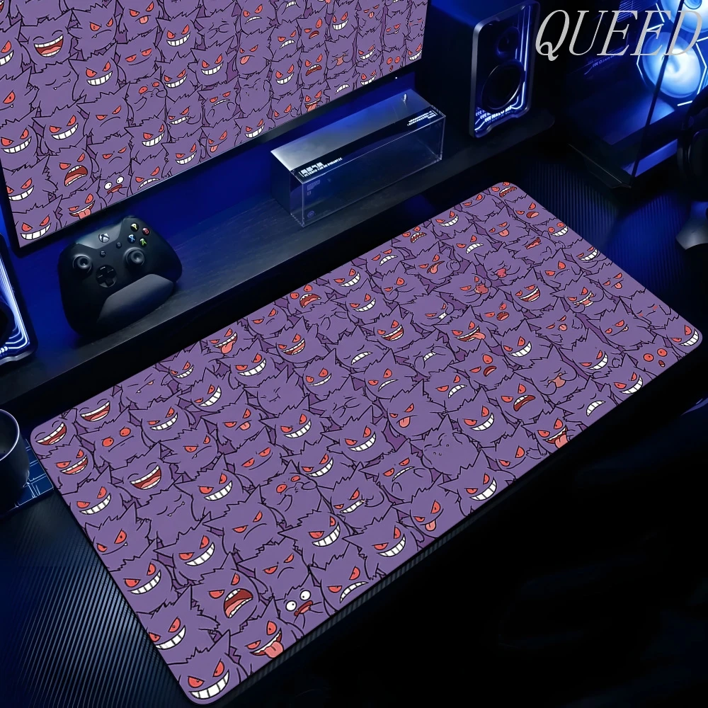 Laptop Black Gaming Accessories Mouse Pad Keyboard Non-slip Rug PC Japan Anime P-pokemon Gengar Mousepad Gamer Keyboard Carpet photo 4