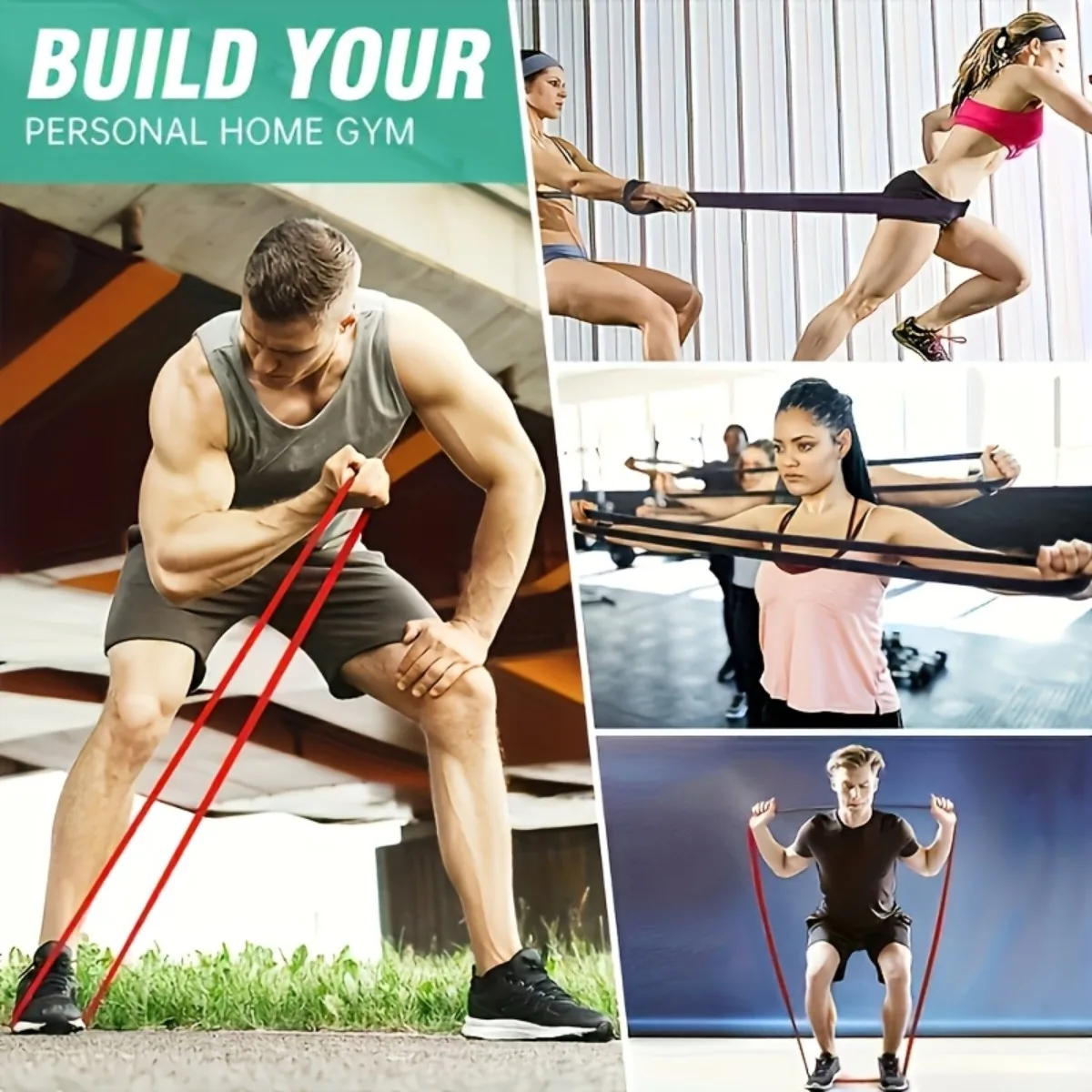 Resistance Bands Set Pull Straps Assistive Pull-Up Bands Exercise Straps Leg Exercise Bands for Gym Fitness Home Workout Equipme photo 2