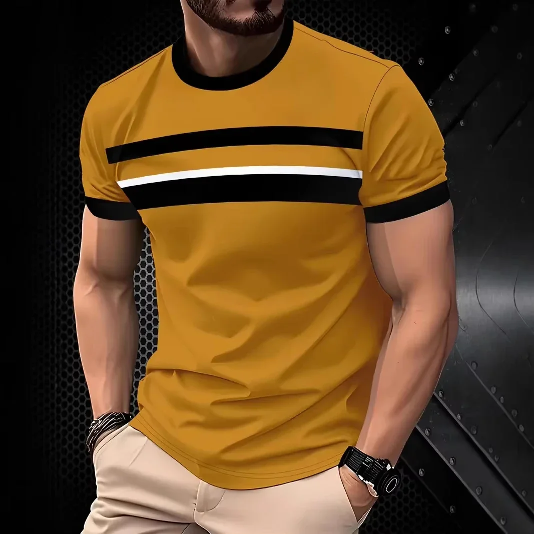 Summer Men's Clothing 3D Circular Print T-shirt Outdoor Round-neck Short-sleeved Tshirt Sports Street Tops photo 5