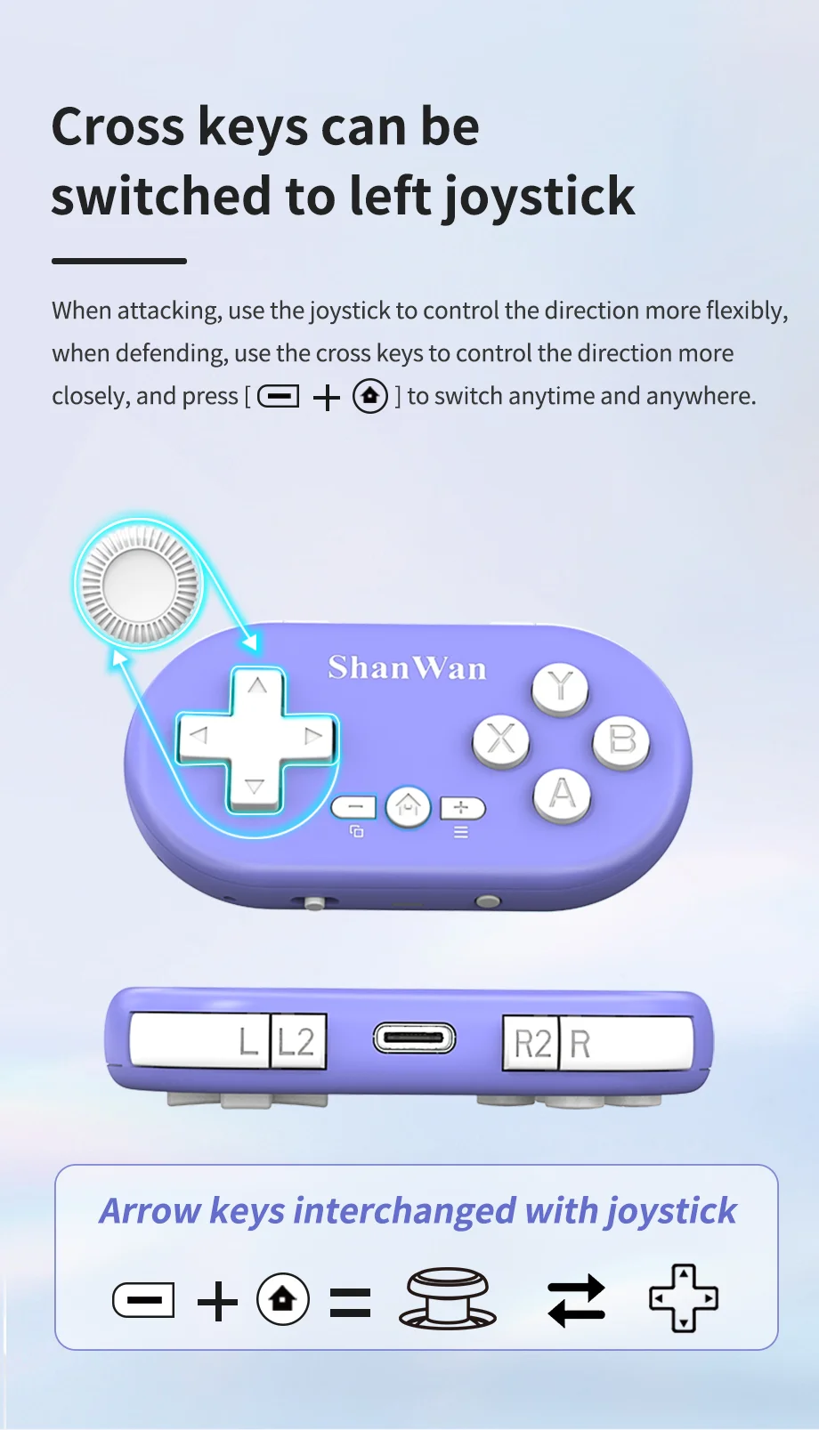 Mini Gamepad Gaming Control Bluetooth For iPhone Android PS4 PS3 Switch Xbox Mobile IOS PC TV Controller Wireless Game Pad Phone photo 5