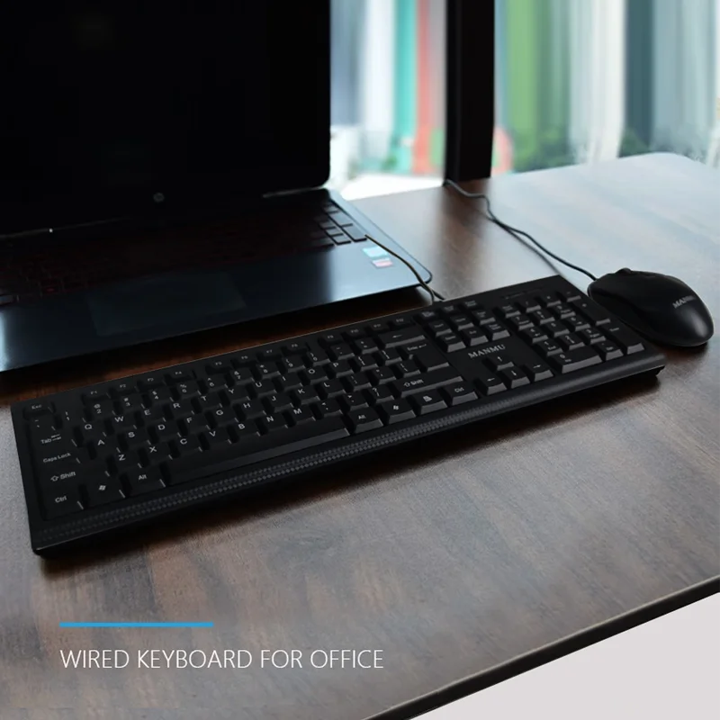 MANMU Office Keyboard And Mouse Combo Set Gaming Wired Mouse For Computer photo 6