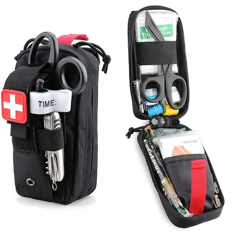 Tactical First Aid Kit Tourniquet Medical Rescue Molle Pouch Survival Gear for Camping Hiking Emergency Preparedness photo 2