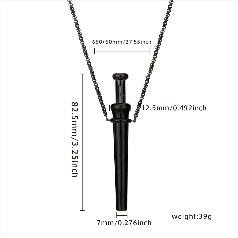 MaiLun 1pc Stress Anxiety Relief Necklace 82.5mm Length Stainless Steel Meditation Necklace Quit Smoking Anxiety Relief Necklace photo 2