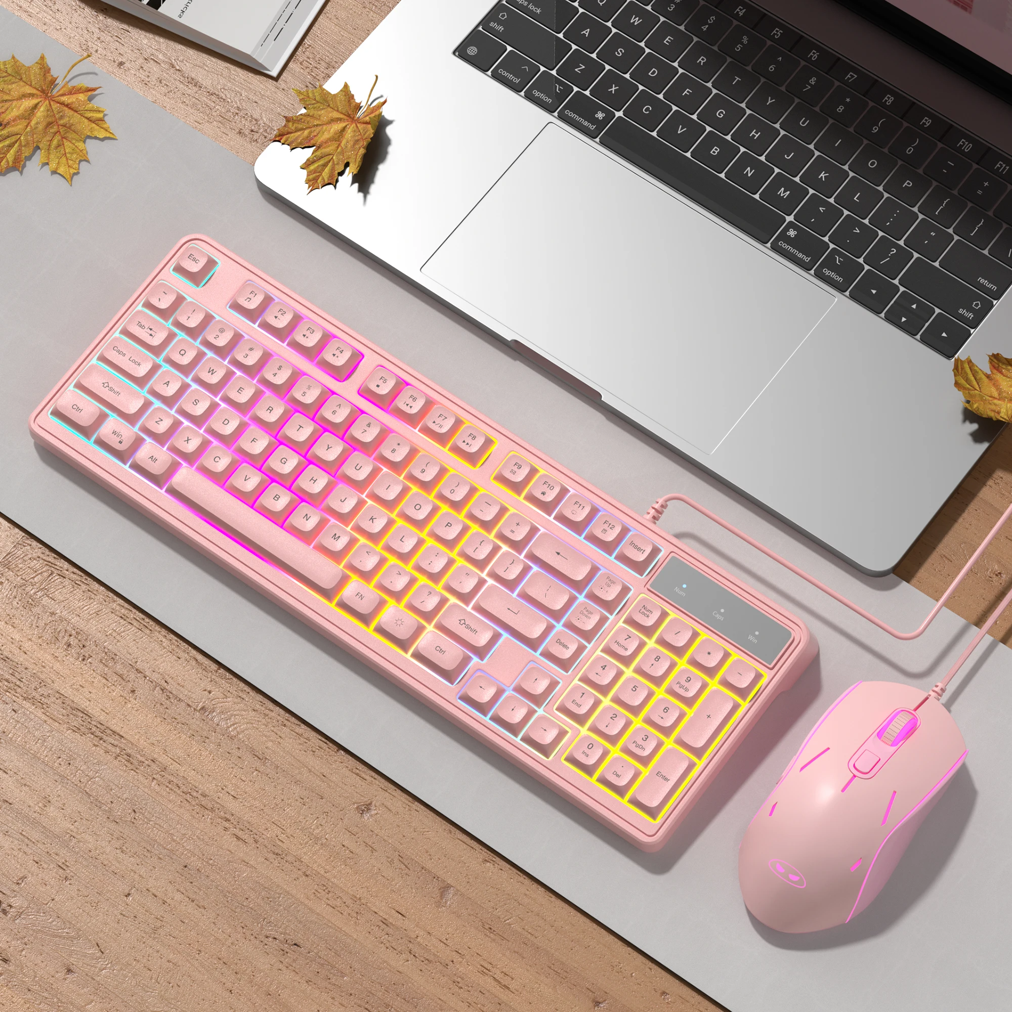 MageGee 98 Key RGB Mechanical Keyboard and Mouse Set Wired Gaming Combo Ergonomic Silent ABS Keycaps for PC Laptop Office photo 6