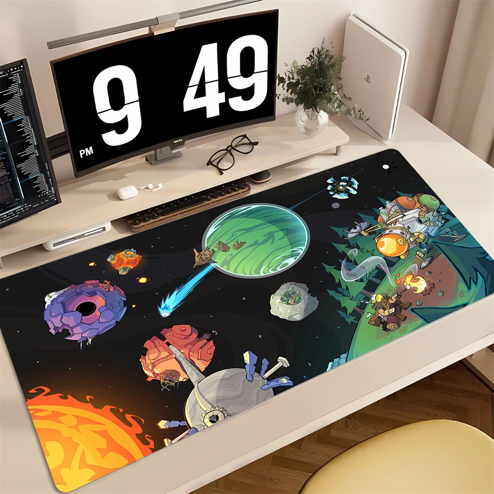 Mouse Pad XXL Anime Gamer Outer Wilds Mousepad Laptop Universe Space Solar System HD Desk Mat PC Gaming Accessories Keyboard Pad photo 5