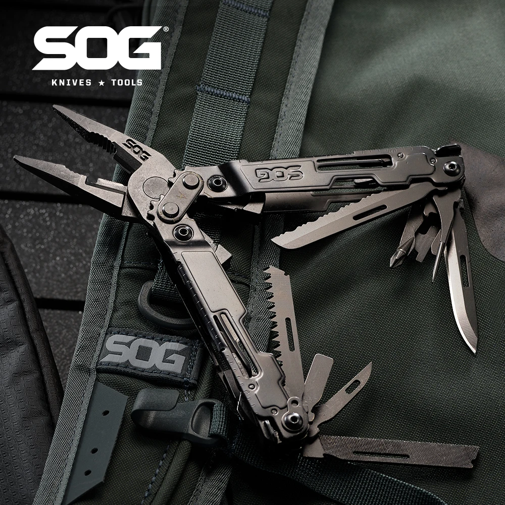 SOG PowerAccess Deluxe 21 in 1 Professional Multitool Pliers W/ Sheath, Knife, Portable EDC Tools Kit, Survival Camping Supplies photo 1