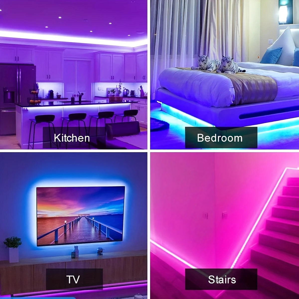 RGB LED Strip Lights Music Sync USB 5V Remote Control Led Ribbon Flexible Lamp For Room Party TV Desk Bedroom Decoration photo 6