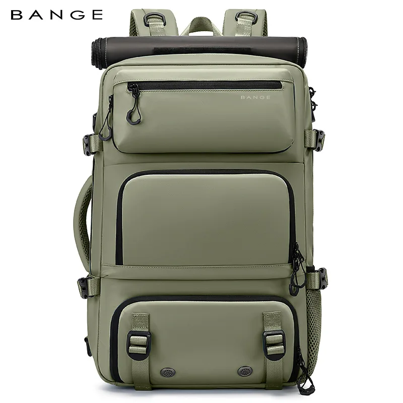 BANGE Expandable Men's Backpack Waterproof 17.3 in Laptop Backpack Man Large Capacity Hiking Travel Bag Male Backpacks for Men photo 3