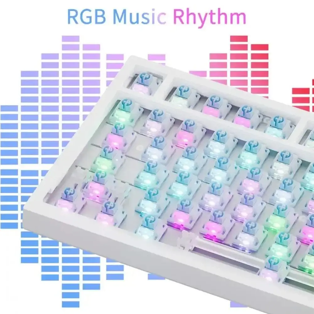 New AK820 Gaming Keyboard 82-Key RGB Backlit Mechanical Keyboard Mechanical Keys With Knob Wired Keyboard Office photo 2