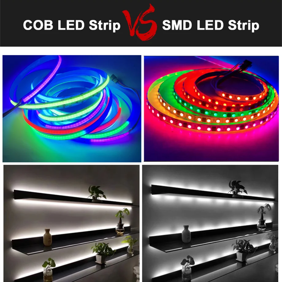 WS2811 COB LED Strip Pixel Addressable RGB Full Dream Color 5m DC12V 24V Flexible 720LEDs/m Smart Led Tape Lights For Room Decor photo 4