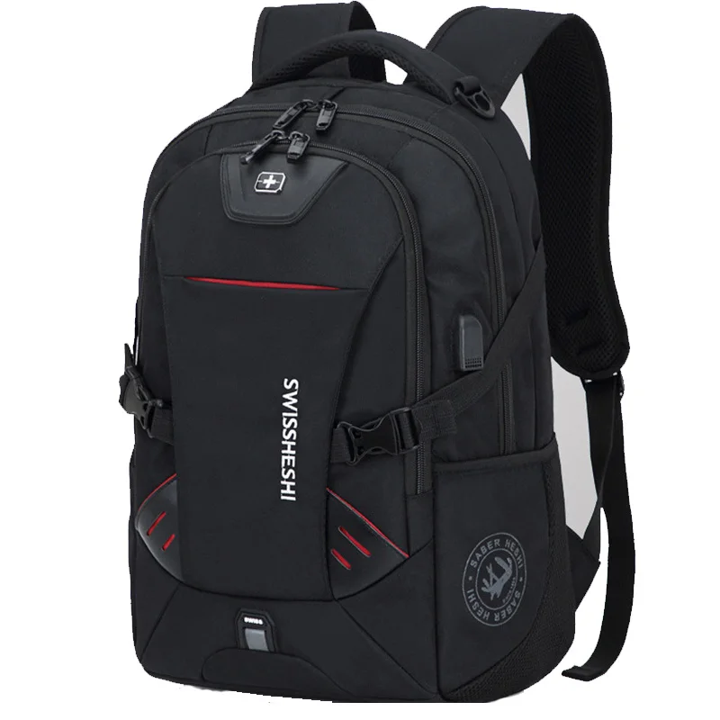Men Multifunction USB Charging Fashion Business Casual Travel Anti-Theft Waterproof 17 Inch Laptop Backpack School Bag photo 1