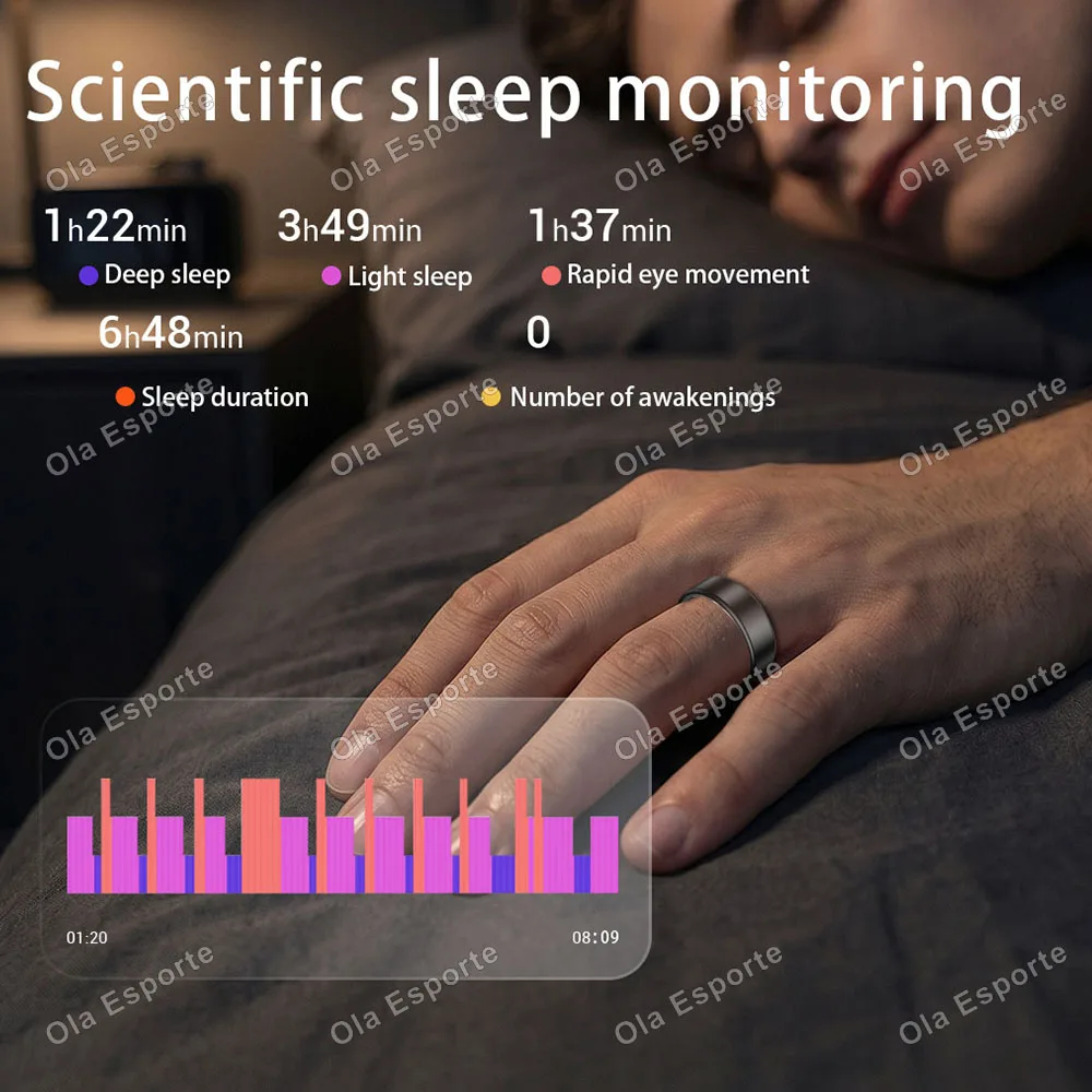 R09 Smart Ring With Charging Case Blood Pressure Sleep Health  Monitor 5ATM Waterproof Multi-sport Mode Smartring Men Women 2026 photo 5