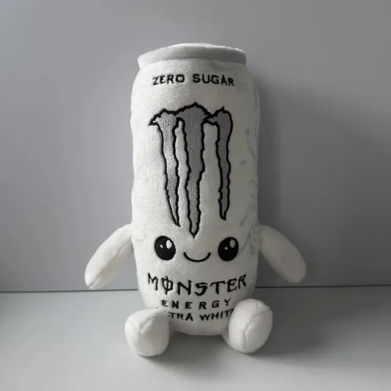2026 New Hot Monster Plush White Energy Drink Plush Toy Simulation Stuffed Doll Cute Soft Figure Decor Gift Friend Home Ornament photo 3