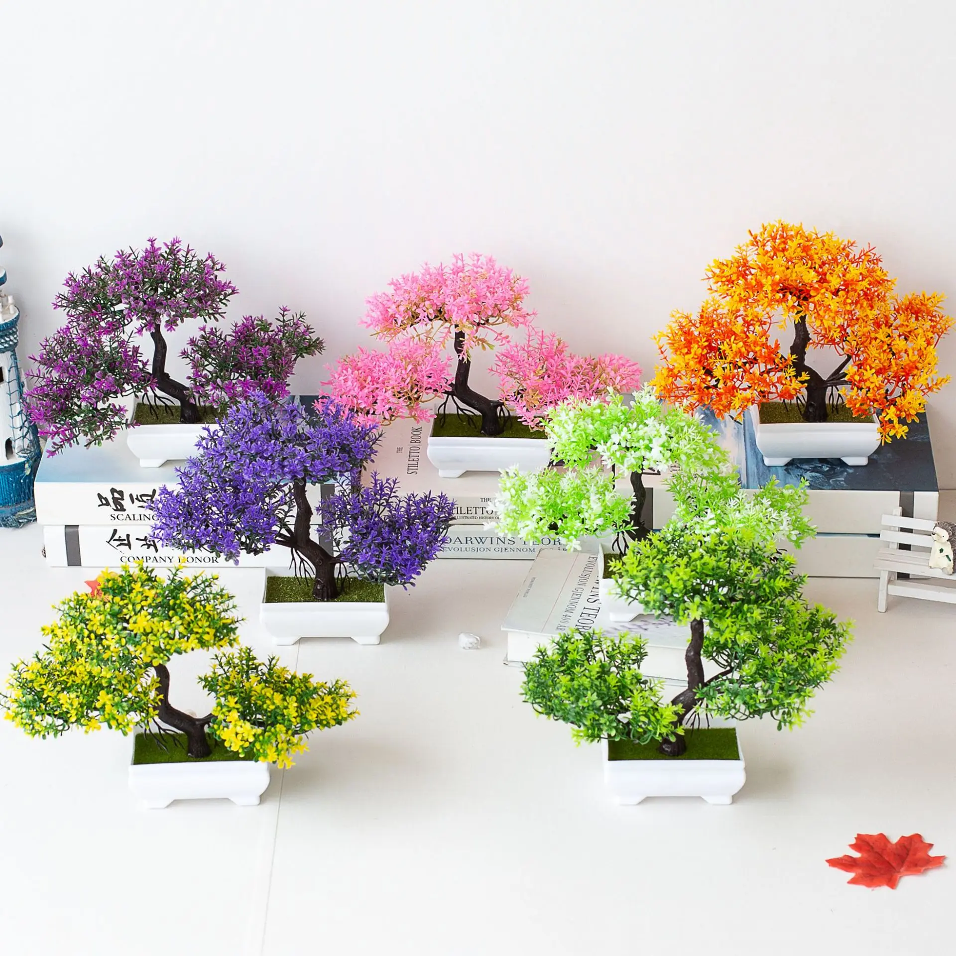 Artificial Tree Bonsai Simulation Plants Pot Plants for Garden Table Home Room Bedroom Decoration Outdoor Fake Plant Ornaments photo 2