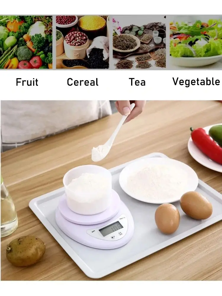 5kg/1g Electronic Scales Portable Digital LED Display Food Balance Measuring Weight Scale Kitchen Baking Scale Kitchen Tools photo 4