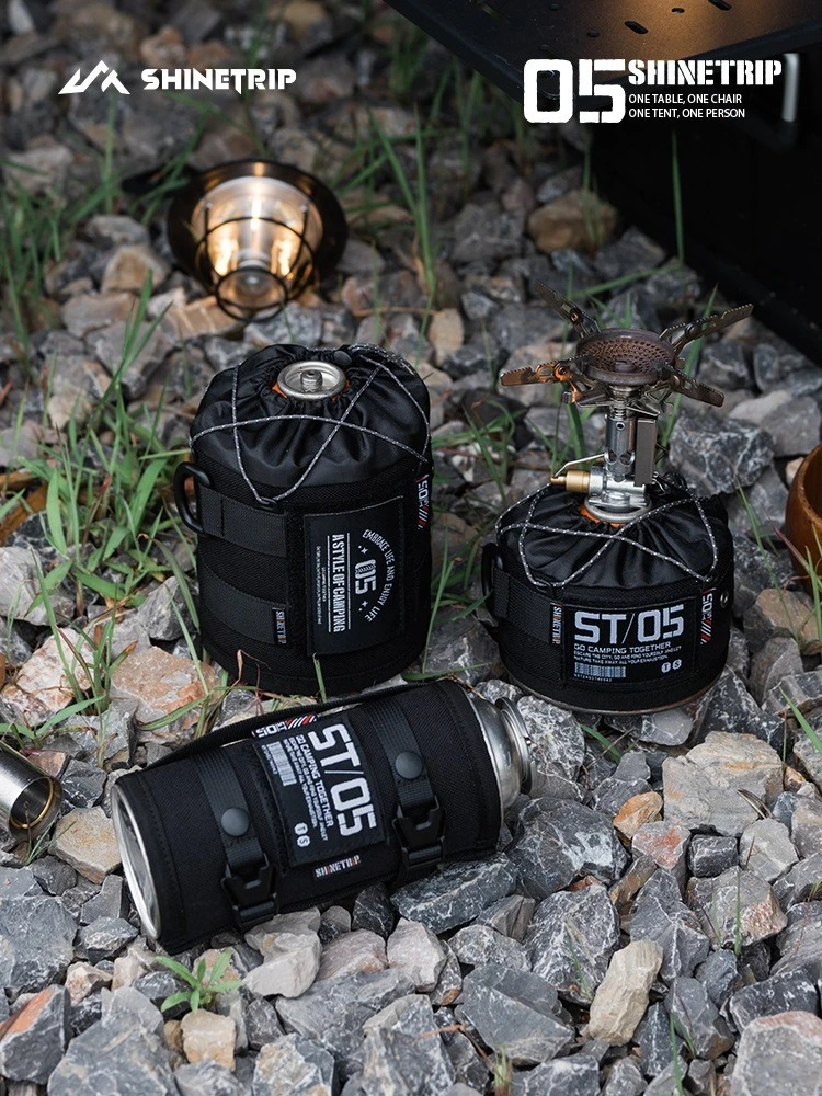 Blackened Gas Cylinder Protective Cover Outdoor Series Anti-Collision Camping Decoration Storage for Camping Gear photo 1