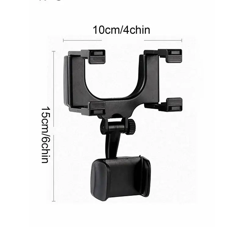 New 360° Car Phone Holder Rearview Mirror Mount Bracket  GPS Mobile Stand Clip Foldable Adjustable Car Cell Phone Support photo 6