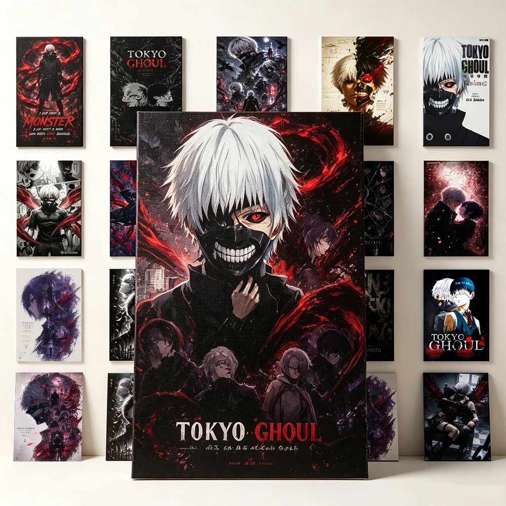 T-Tokyo G-Ghoul Canvas Poster Ken Kaneki Anime Wall Art Print Home Decor Painting Living Room Gamer Boys Bedroom Wall Pictures photo 1