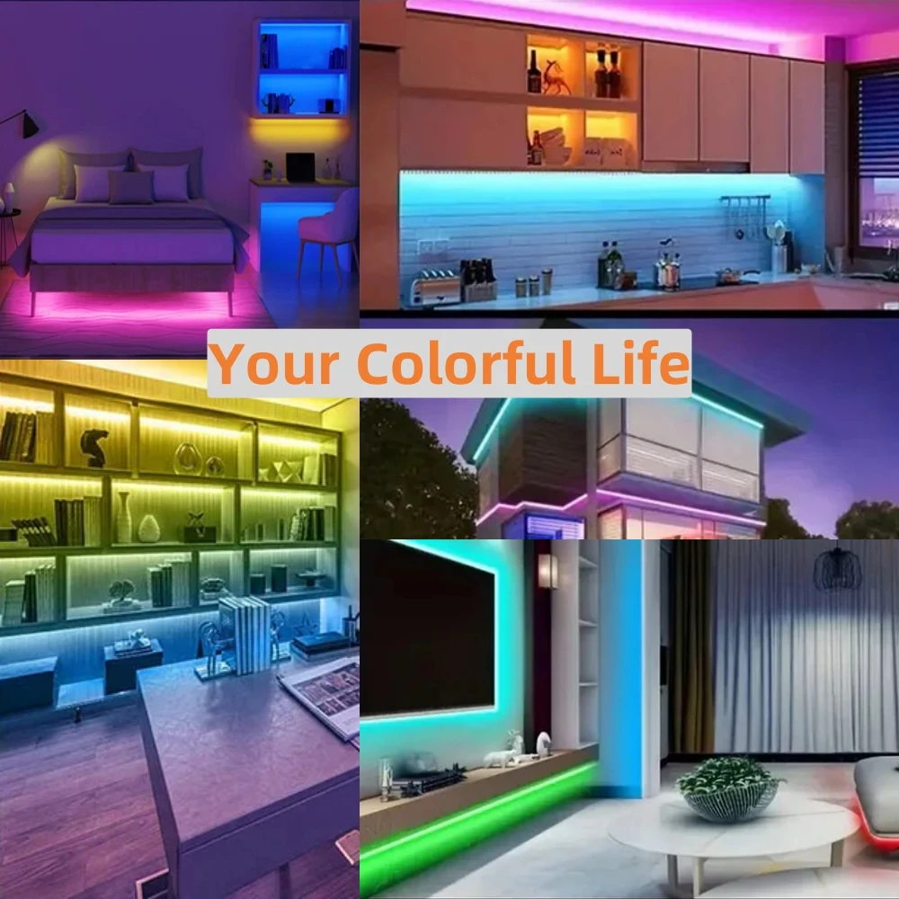 DC 5V 5050 RGB Strip LED Light Battery Powed IP21/IP65 Ribbon Tape Stable Led Strips Indoor Outdoor 3/24/44key Control Remote photo 2