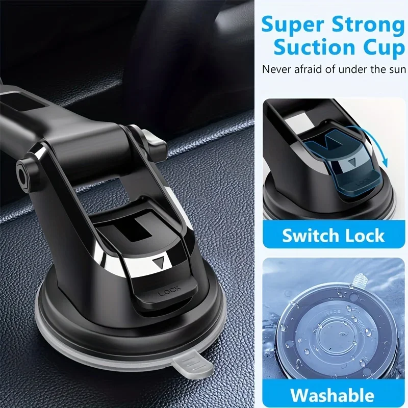 Suction Cup Sucker Mount Car Phone Holder Stand Cellphone Support Bracket For IPhone15 Xiaomi Huawei Samsung Mobilephone Parts photo 5