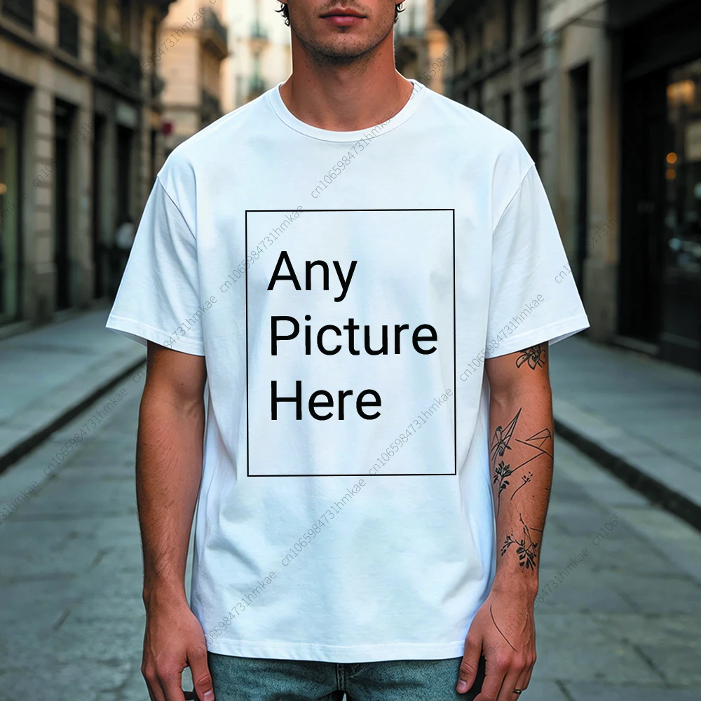 Custom Personalized Your Photo Man T Shirt for Boys Front Back Print Customized Funny Tshirts for Men Short T-shirt Tops Tees photo 5