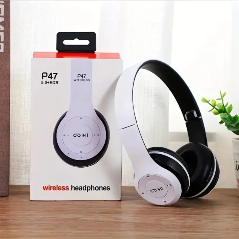 Wireless Headset Bluetooth 5.0 Foldable Sport Over Ear Headphones Stereo Bass Earphone for Running Gaming Phone Tablet photo 2