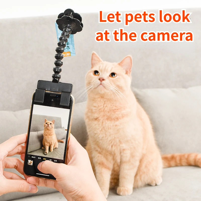Pets Selfie Stick Selfie Artifact Dogs Cats Toys Look At The Camera Phone Clip Take Pictures of Pet Dog Cat Supplies Accessories photo 1