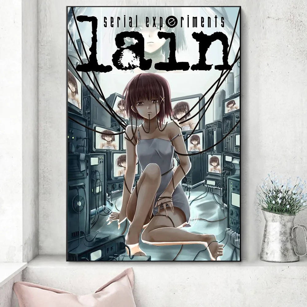 Anime Serial Experiments Lain Poster Print For Bedroom Living Room Japanese Anime TV Series Canvas Painting Wall Art Home Decor photo 2