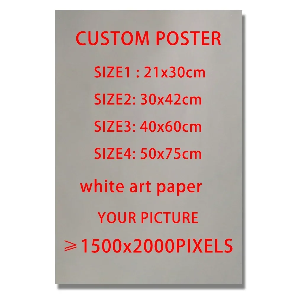 Customized matte white Art Paper poster anime game poster personalized character pet animal modern art painting decoration photo 2