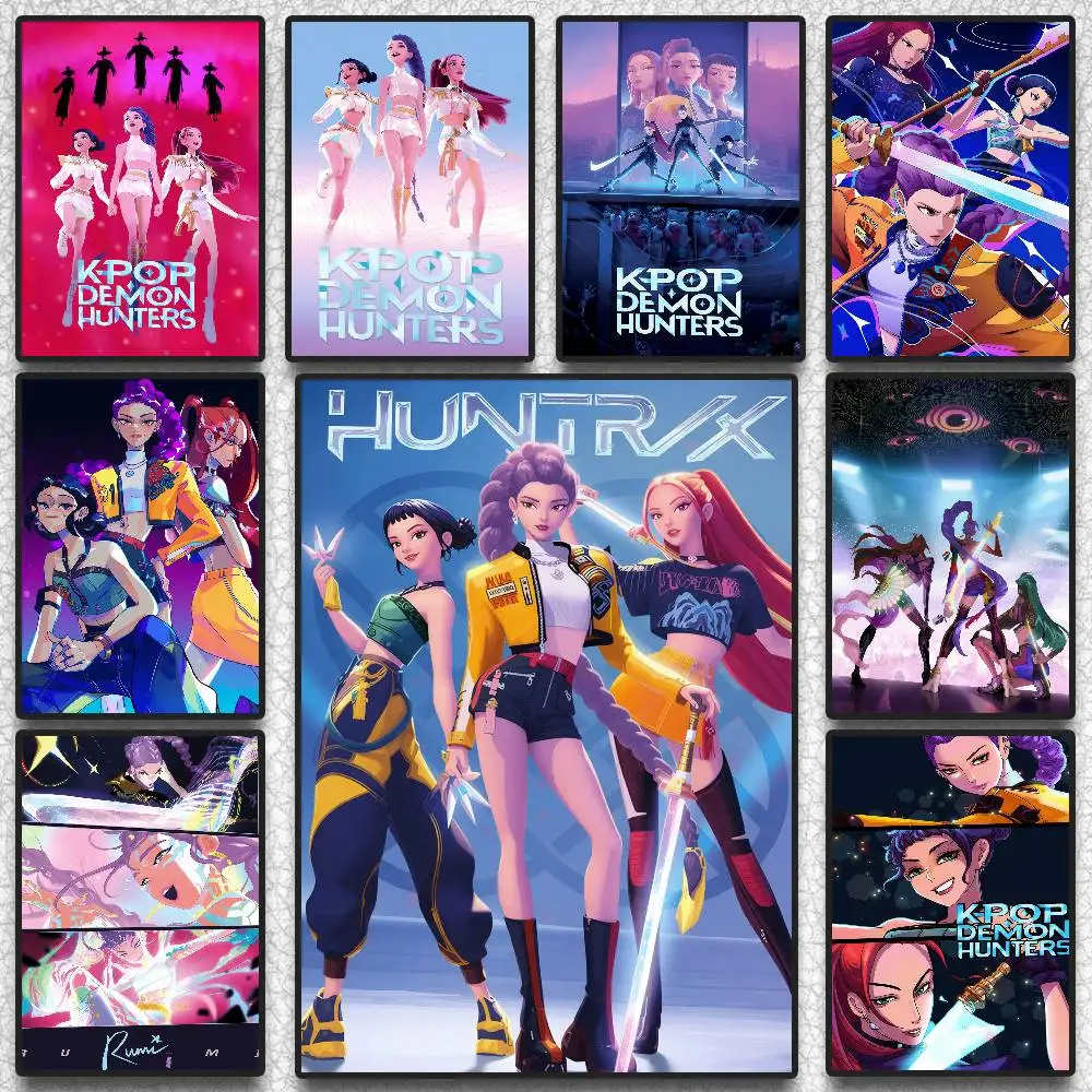 Anime Movie K-Pop D-Demon Hunters Poster High Quality Print Waterproof Wall Art Sticker For Bar Living Room Decor Gift photo 3