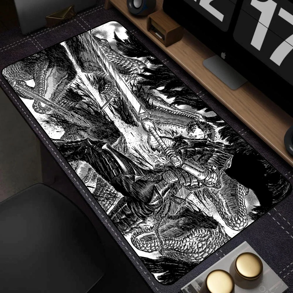 Mouse Mat Berserk Guts Gamer Gaming Mouse Pad Guts Sword in Berserk Computer Accessories Big Keyboard Laptop Padmouse Speed Desk photo 3