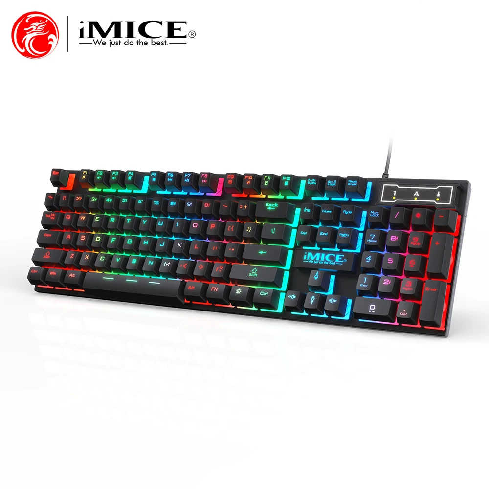 RGB Backlit Wired Ergonomic Design Keyboard Set Waterproof Luminous Gaming Keyboard And Mouse Combo PC Accessories For Gaming photo 3