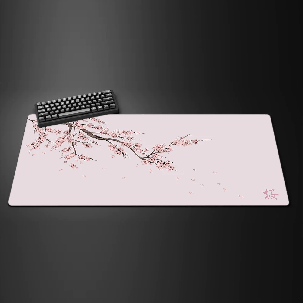 Black Sakura Gaming Mouse Pad Kawaii Purple Desk Mat Large Office Carpet Accessories Cherry Blossom Mousepad Gamer Computer Mats photo 3
