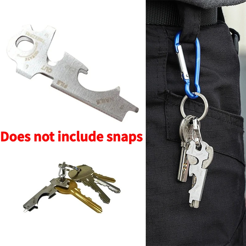 8 in 1 Key Ring Keychain Multifunction Carabiner Gear Clip Pocket Quickdraw Multipurpose Gadget Multitool Multi Keytool New photo 1