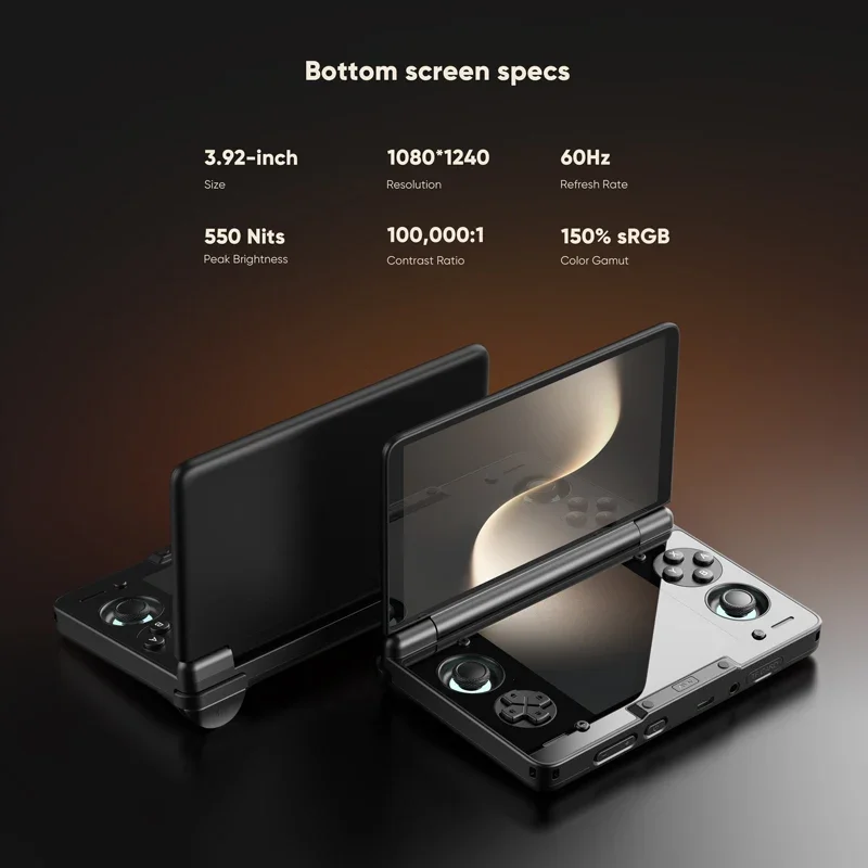AYN THOR Clamshell Handheld Game Console 6" 120Hz AMOLED Snapdragon 8 Gen 2 4K DP Output Snapdragon 8 Gen 2 6000mAh 27W Fast Charge Retro Gaming Console Original photo 2