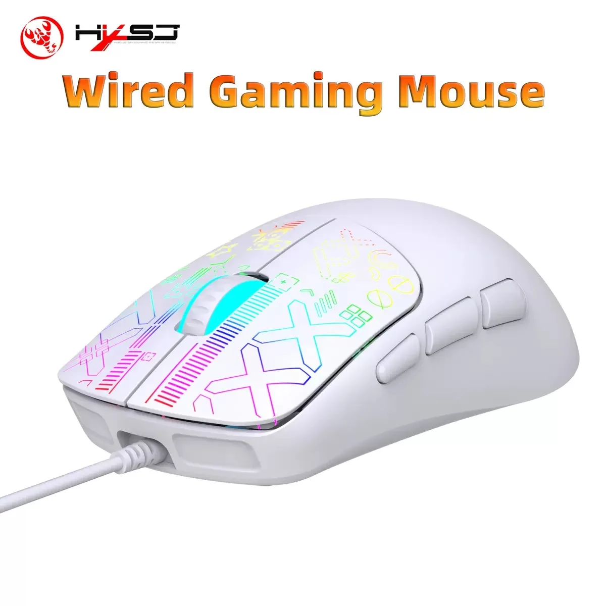 RGB Backlit Wired Gaming Keyboard Mouse Combo (68-Key) photo 4
