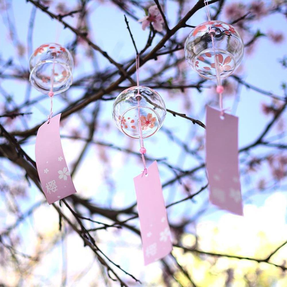 Wind Bell Japan Wind Chimes Handmade Glass Furin Spa Kitchen Office Garden Decor japanese room decor For Home Decoration Party photo 1