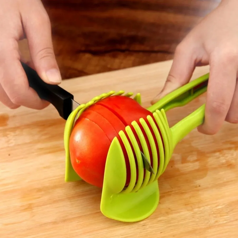 Stainless Steel Kitchen Handheld Orange Lemon Slicer Tomato Cutting Clip Fruit Slicer Onion Slicer KitchenItem Cutter Accessorie photo 4