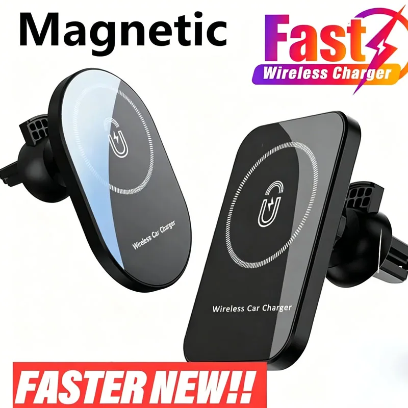 Magnetic Car Wireless Charger Holder For Magsafe iPhone 16 17 15 14 13 12 Pro Max Mobile Phone Car Air Vent Clip Fast Charging photo 1