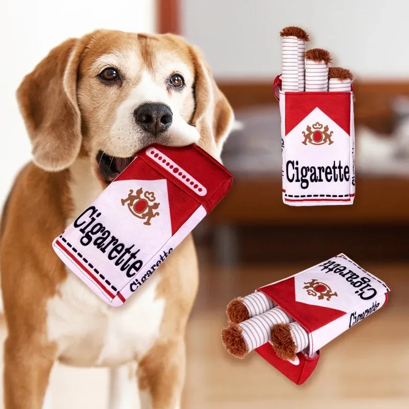 3 Cigarette Dog Toys with Box Fun Interactive Gurgle Plush Pet Toy Interactive Entertainment Pet Supplies for Dogs and Cats Toys photo 1