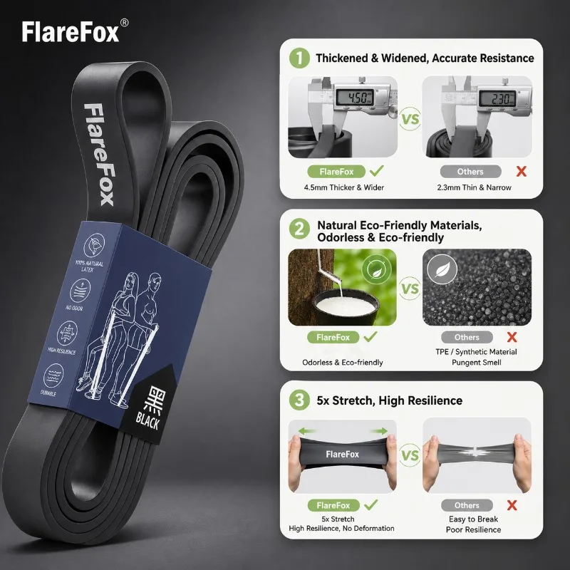 FlareFox Resistance Bands Set Push-pull Rod Chest Muscle Training Pull-Up Assist Strap Agility Training Gym Equipment for Home photo 4