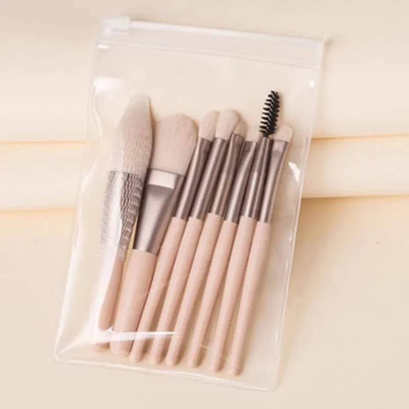 8Pcs Mini Macaron Soft Makeup Brushes Set, Portable Beginner Beauty Tools for Blush Eyeshadow, Complete Cosmetic Brush Kit photo 3