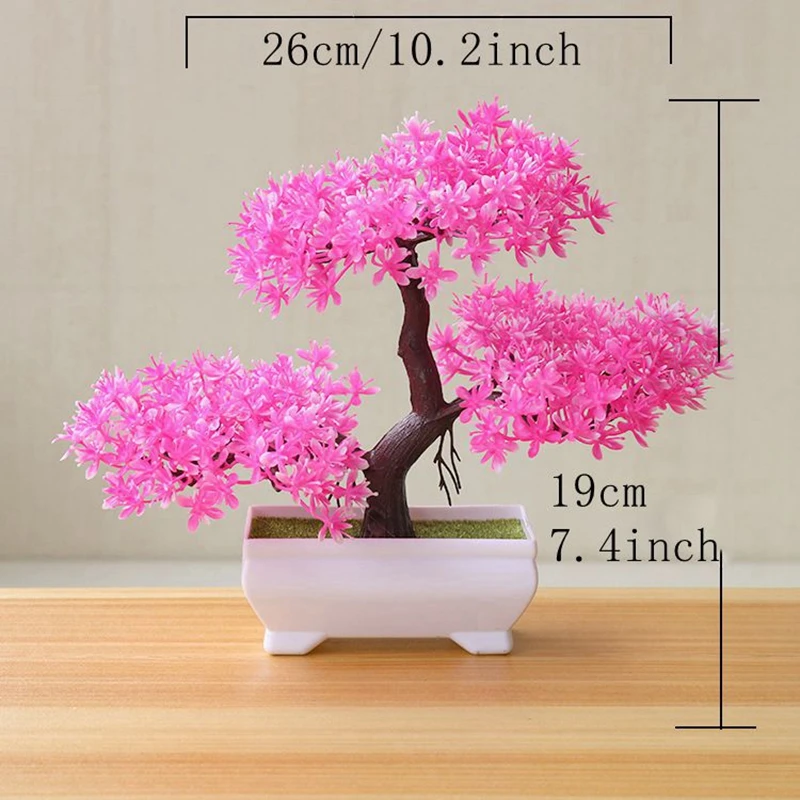 Artificial Tree Bonsai Simulation Plants Pot Plants for Garden Table Home Room Bedroom Decoration Outdoor Fake Plant Ornaments photo 6