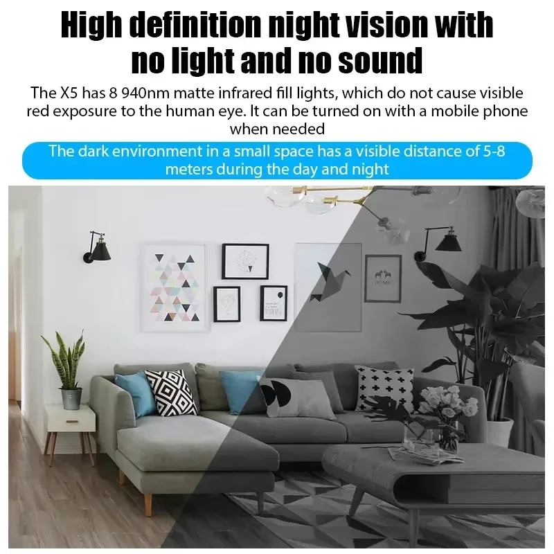 Mini X5 Camera Wireless 1080P Surveillance Security Video Cam Night Vision Motion Detect Camcorder Mini Cam Monitor Smart Home photo 4