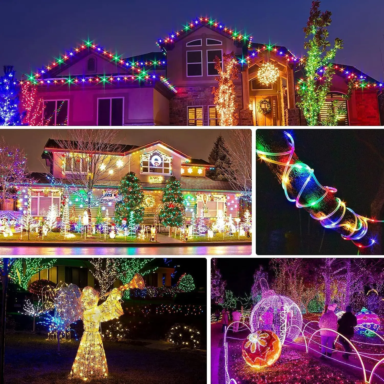 2M-15M Led RGB Fairy Lights Leather Cord Light Outdoor Waterproof fairy Lights With Remote for Bedroom Garden Living Room Party photo 6