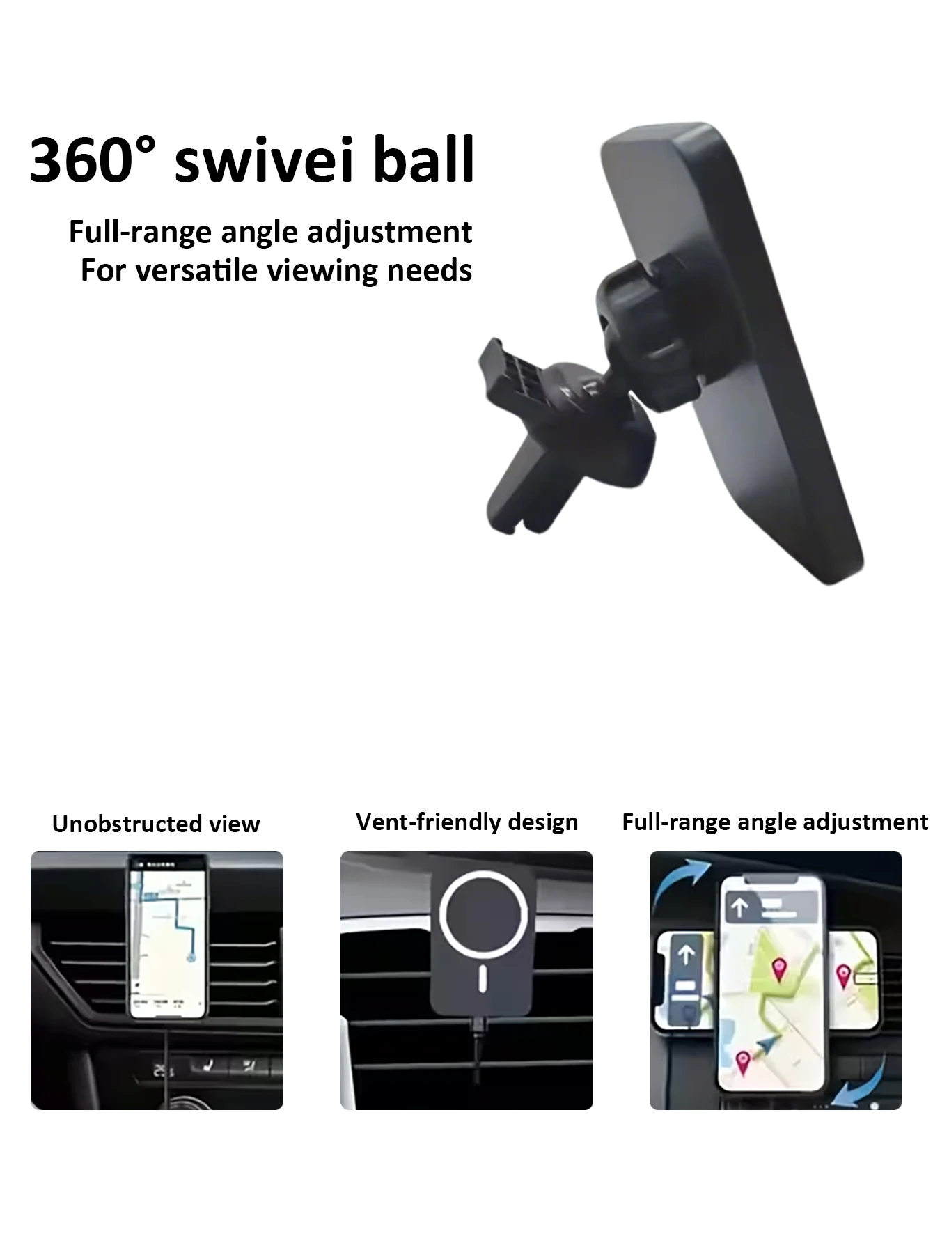 Magnetic Wireless Car Charger Phone Holder 17/16/15/14/13/12 Pro Max Fast Car Charging Station photo 5