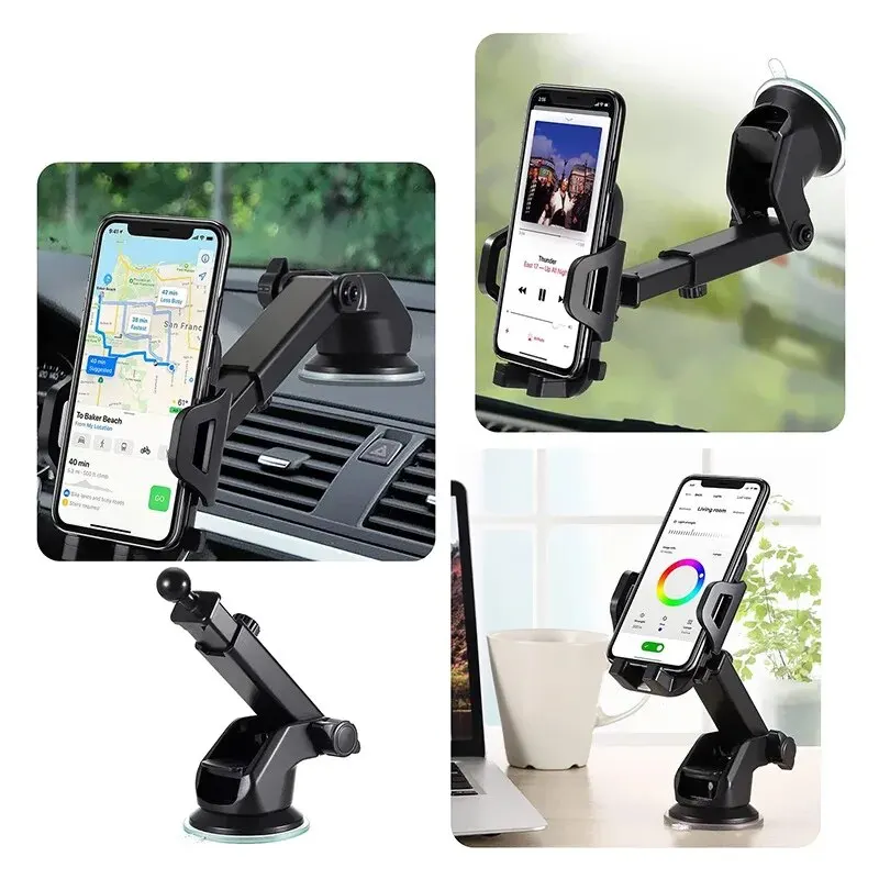 Sucker Car Phone Holder Mount Stand Suction Cup Smartphone Mobile Cell Support in Car Bracket For iPhone Xiaomi Huawei Samsung photo 6